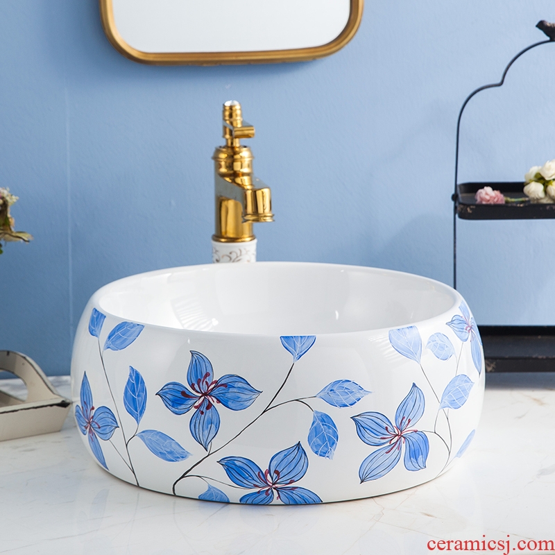 The stage basin sink The lavatory ceramic European - style bathroom art basin of The basin that wash a face