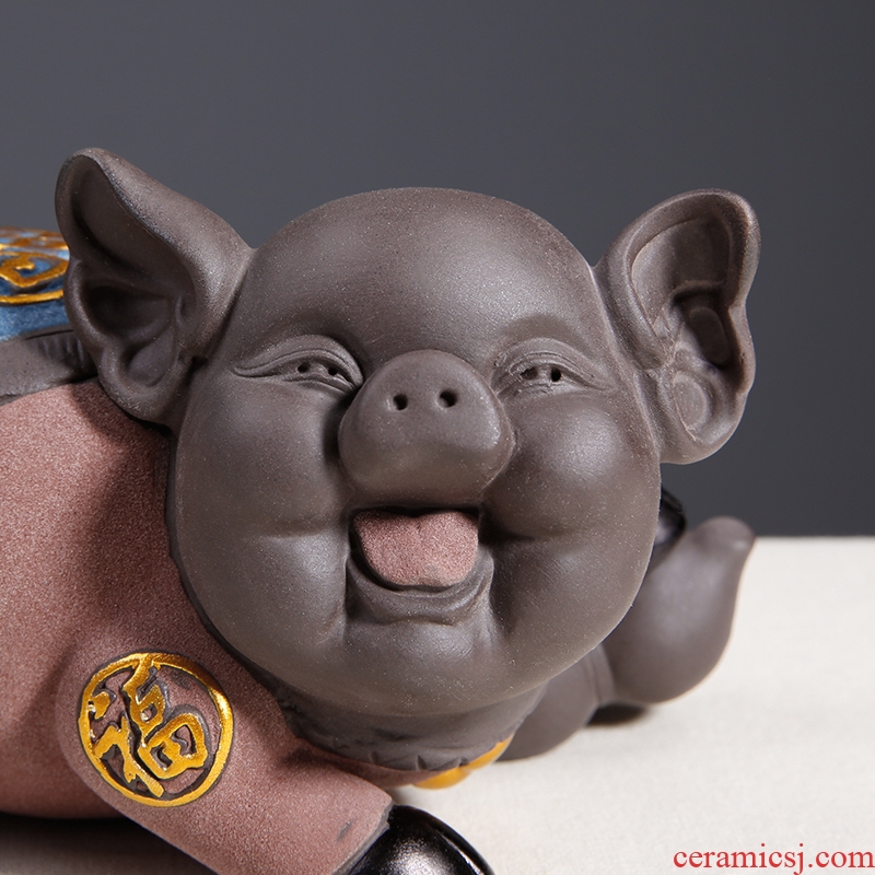 JiaXin colour sand tao qian pigs get lucky pig furnishing articles and originality of the ceramics holiday gift blessing pig