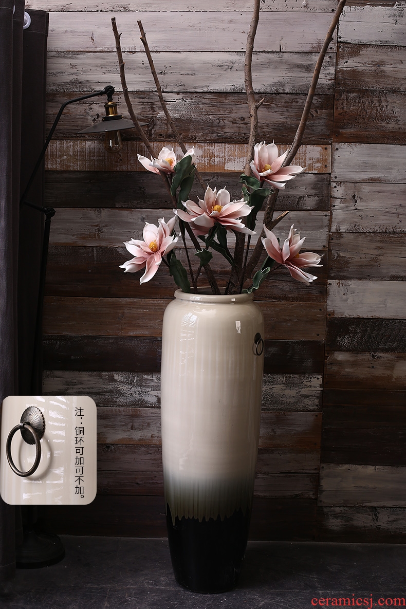 Jingdezhen ceramic large vases, flower arrangement sitting room place I and contracted white hand POTS landing big pot - 562575665734
