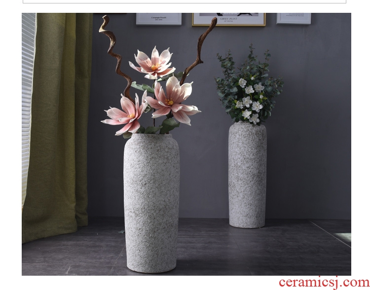 Contracted and I big blue European - style ceramic vase furnishing articles flower arrangement sitting room ground POTS hotel home decoration - 563981437970