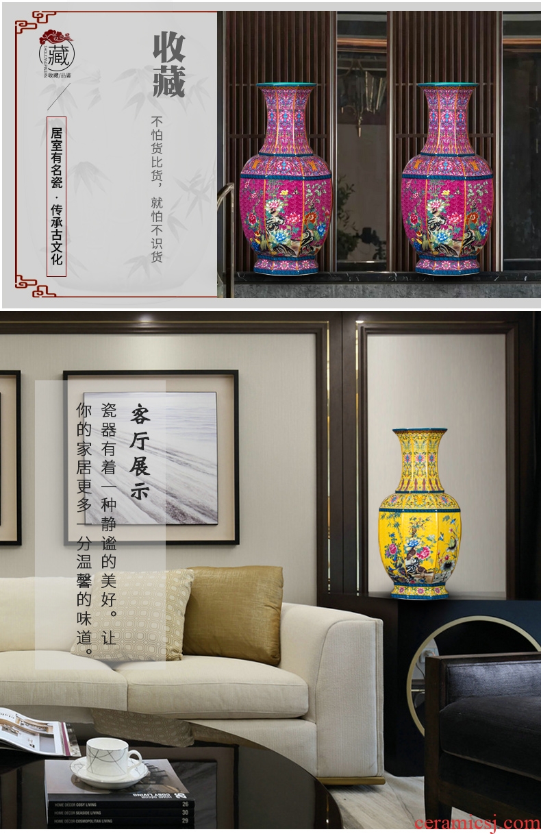 Jingdezhen ceramics big blue and white porcelain vase splendid sunvo hotel decoration sitting room place large landing - 569959440531