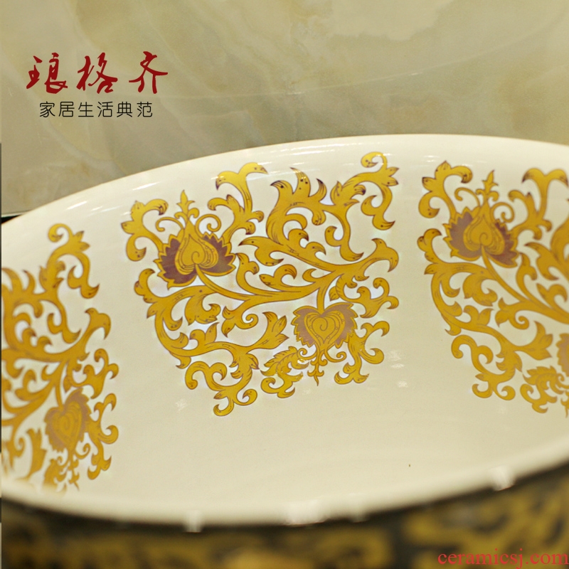 The package mail basin of jingdezhen ceramic art mop mop pool mop sink mandala not gold