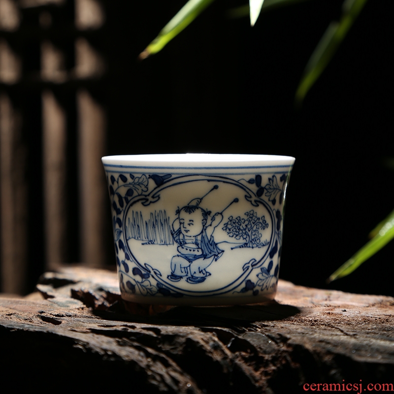 Jingdezhen ceramic masters cup hand-painted kung fu tea cups of a single individual cup sample tea cup single glass bowl