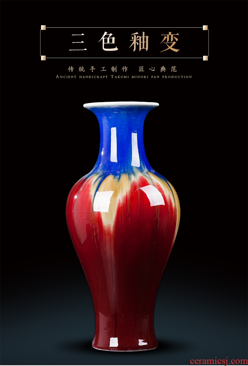 Contracted and I jingdezhen chinaware big vase flower arrangement, household decoration wine porch decoration furnishing articles