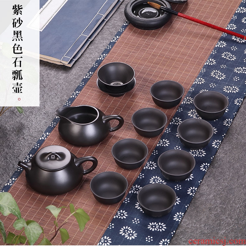 Ronkin purple clay ceramic cups of a complete set of household hot filtering teapot violet arenaceous kung fu tea set