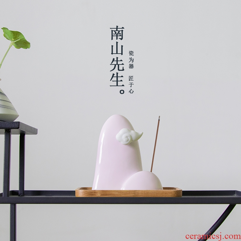 Mr Nan shan cherry powder incense inserted household incense seat line present indoor incense incense exchanger with the ceramics socket fittings of the tea taking