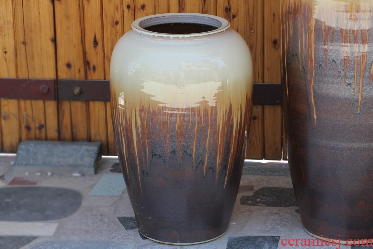 Jingdezhen ceramics ink lottery landscape family big vases, new Chinese style furnishing articles flower arrangement sitting room adornment handicraft - 537856952034