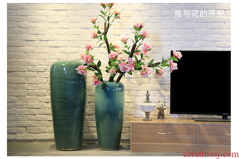 Jingdezhen ceramic creative living room villa large vase decoration to the hotel to place a flower flower implement restaurant furnishing articles - 550663584634