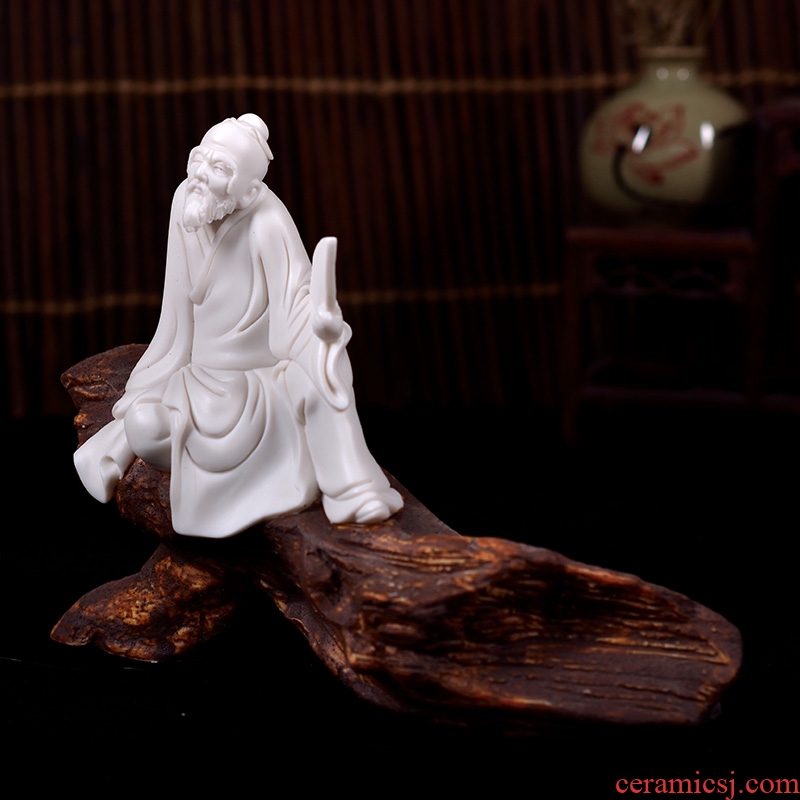 Oriental soil dehua ceramic its art of Chinese style household desktop furnishing articles/Lu Yusi tea white porcelain