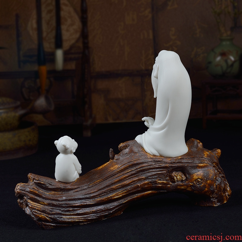 Oriental soil dehua white porcelain its art creative ceramic asked Chinese zen furnishing articles/sitting room