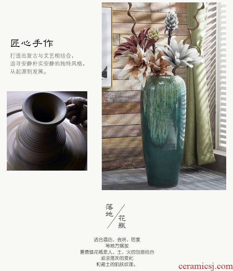 Porcelain of jingdezhen ceramics vase Chinese penjing large three - piece wine cabinet decoration plate household decoration - 570898271755