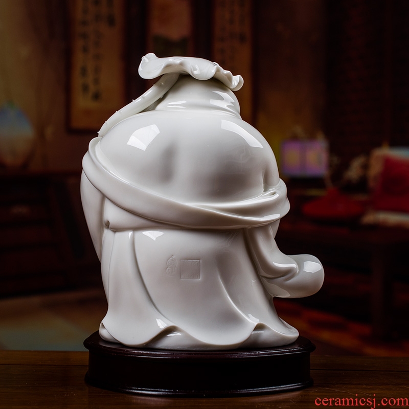 Oriental dehua white porcelain clay ceramic furnishing articles home sitting room adornment handicraft/harmony D15-06