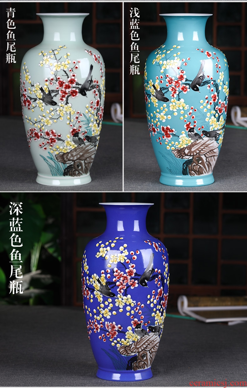 The Master of jingdezhen hand - made ceramics vase furnishing articles new Chinese wine TV ark, sitting room adornment ornament