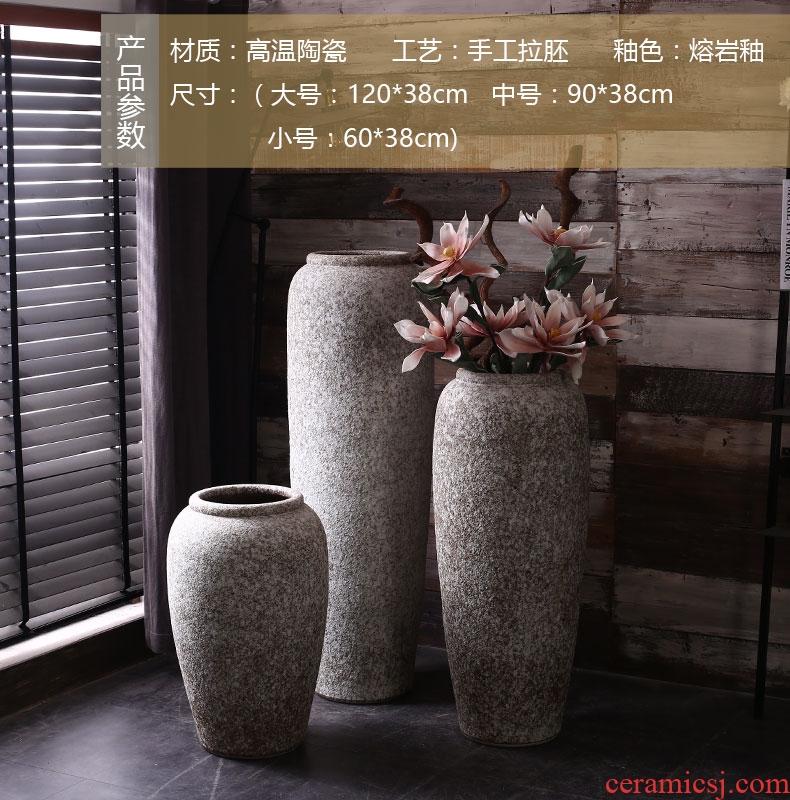 Ceramic vases, flower arrangement sitting room place I and contracted to restore ancient ways the dried ou landing big flowerpot jingdezhen porcelain - 541968701480