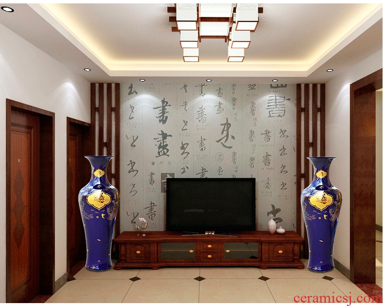 Jingdezhen ceramics bright future European large vase sitting room adornment is placed large 1.2 meters 1.8 meters - 16117910827