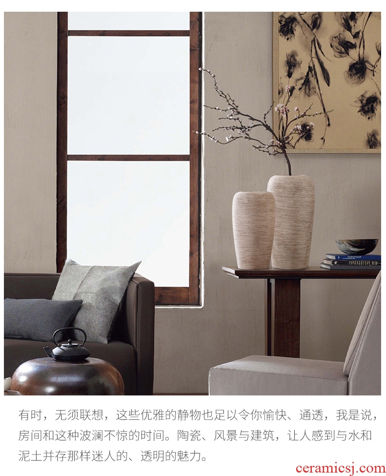 Jingdezhen ceramics bound branch lotus open piece of archaize crack glaze landing big blue and white porcelain vase furnishing articles - 546271767332