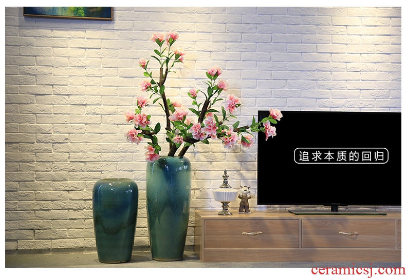 The sitting room of large villa restaurant floor flower vase study hall, vases, flower implement ceramic decorations furnishing articles - 550663584634