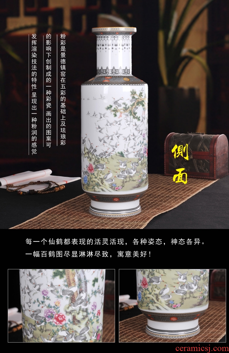 European large ground vase to restore ancient ways furnishing articles creative hotel living room flower arranging, ceramic lucky bamboo adornment - 543191396982