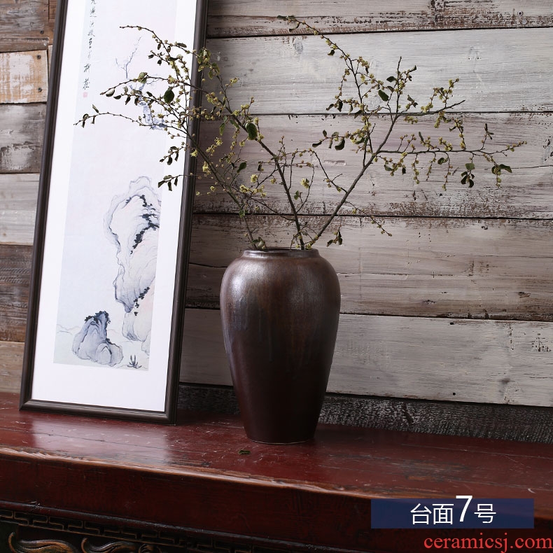 Jingdezhen ceramics landing big vase furnishing articles of new Chinese style household villa living room decoration decoration opening gifts - 548464682194