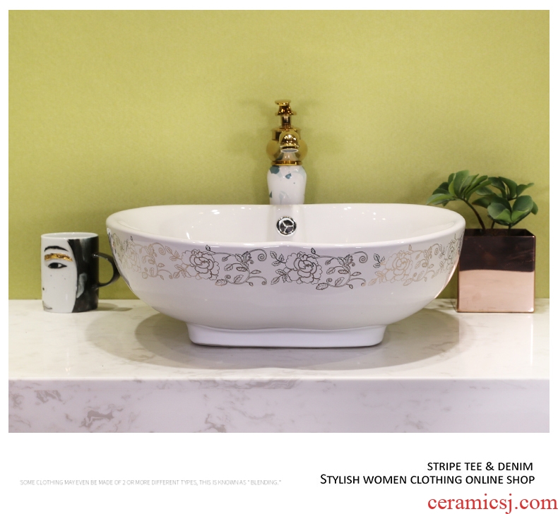 Million birds alien art stage basin ceramic lavatory circular basin basin on the toilet lavabo