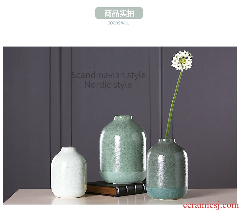 New Chinese style ceramic vase furnishing articles home sitting room dry flower vase large landing China soft adornment