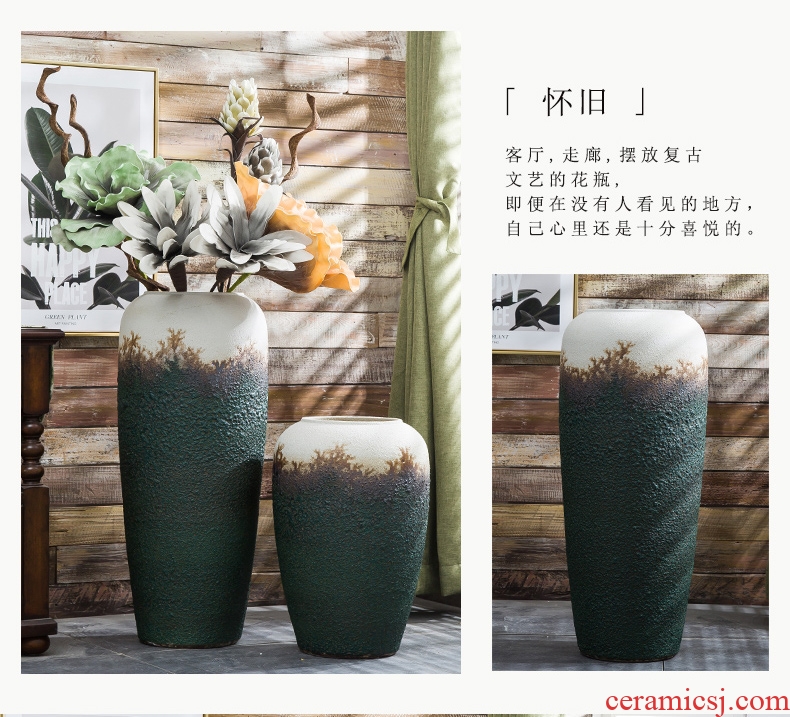 Jingdezhen ceramics antique jun porcelain glaze cracks of large vases, and Chinese style porch place gifts - 570899050183