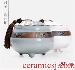 It still fang tea large bucket of pu - erh tea pot seal box elder brother up caddy fixings ceramic household