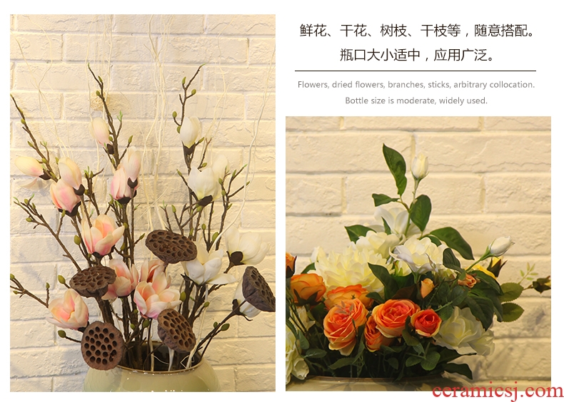 Jingdezhen ceramic landing big vases, new Chinese style hotel, villa decoration furnishing articles between example flower decoration in the sitting room - 552375207532