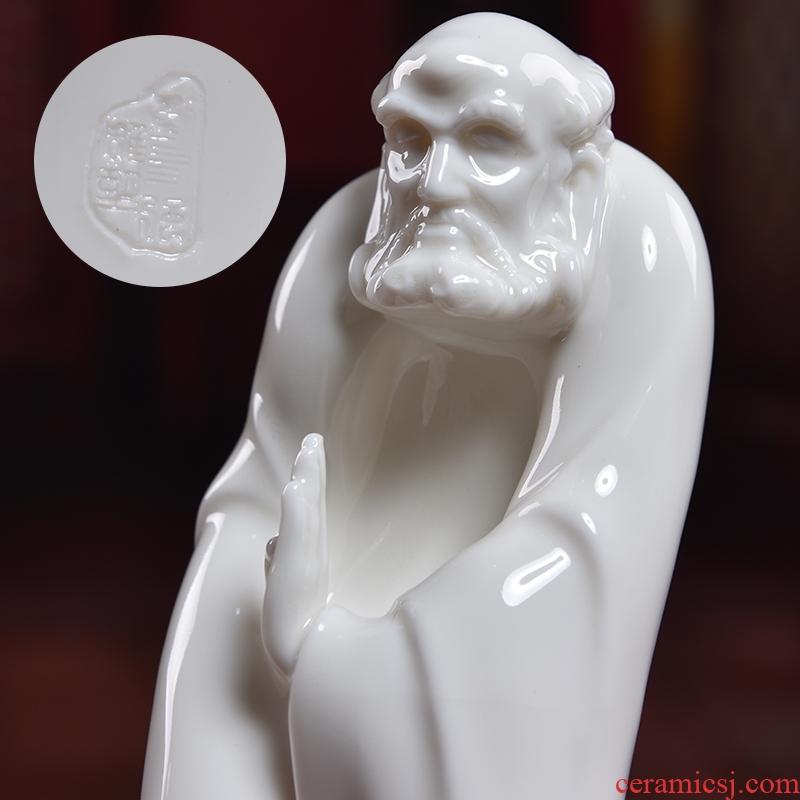 Oriental soil creative Chinese zen ceramic figures laozi furnishing articles household soft adornment ornament/dharma