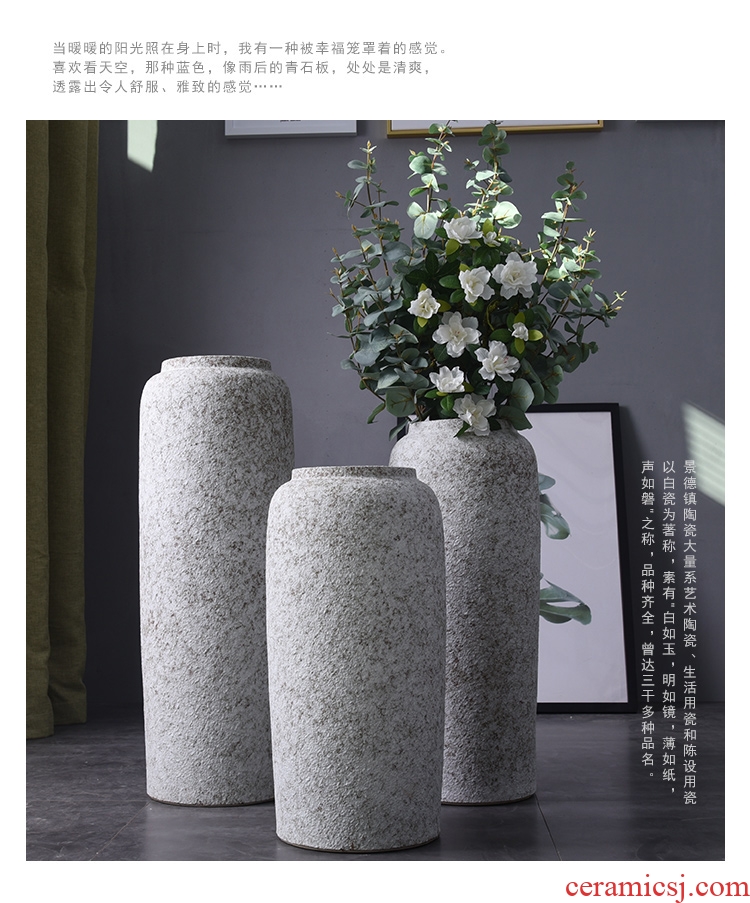 Jingdezhen ceramics live figure ground gourd vases large feng shui living room home furnishing articles - 563981437970