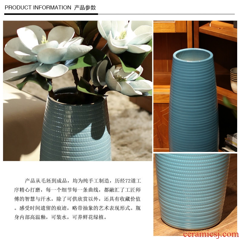Jingdezhen ceramics famous hand - made enamel vase furnishing articles large sitting room porch decoration of Chinese style household - 533961985720