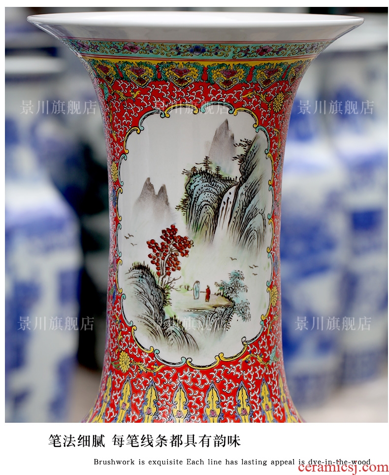 Nordic breeze ground ceramic vase planting dry flower is placed contracted and I sitting room flower arranging flowers large household decoration - 534379978458