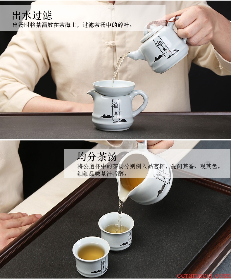 Royal refined your up tea pot and tea to save tea ceramic seal box large storage tank is small POTS