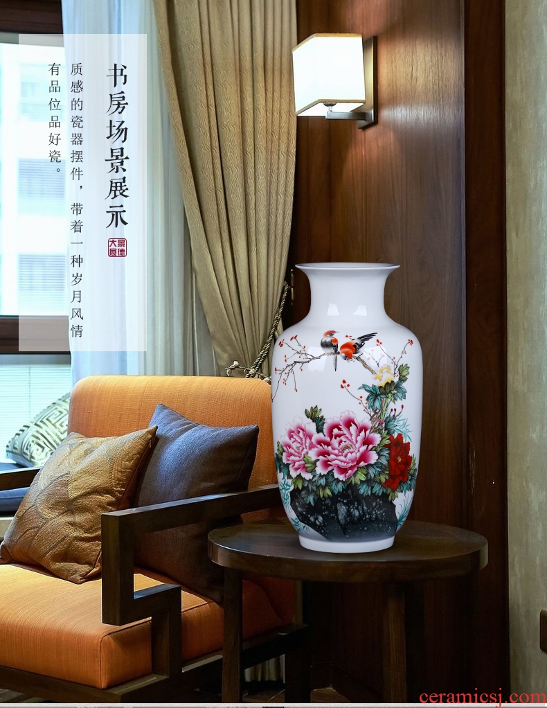 The Master of jingdezhen big hand - made ceramic vase furnishing articles large sitting room be born heavy flower arranging blue and white porcelain vase - 563443637182
