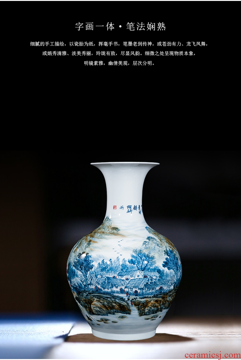 Jingdezhen ceramics archaize the ancient philosophers figure large vases, classical Chinese style living room decoration home decoration furnishing articles - 570685178328