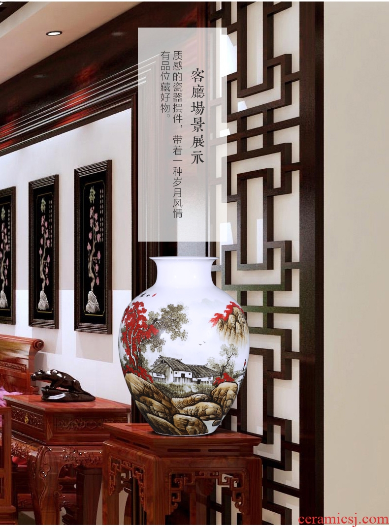 Jingdezhen ceramics China red live figure gourd vase of large sitting room adornment handicraft furnishing articles - 560300250884