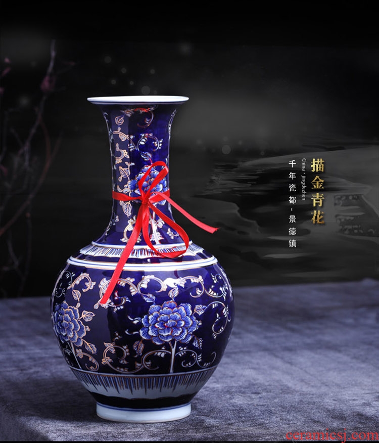 Ground vase large flower arrangement is I and contracted sitting room Nordic decorative furnishing articles hotel ceramics jingdezhen restoring ancient ways - 543331812563