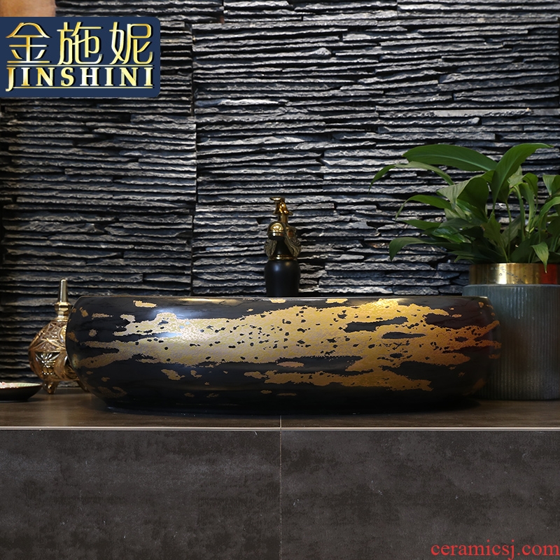 The stage basin ceramic lavabo lavatory basin elliptic toilet basin, art basin of wash gargle household