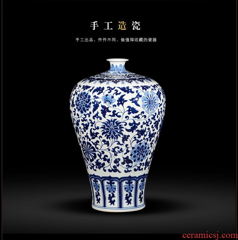 Retro nostalgia jingdezhen ceramics industry of large wind flower pot pot sitting room big dry flower vases, decorative furnishing articles - 550862103725