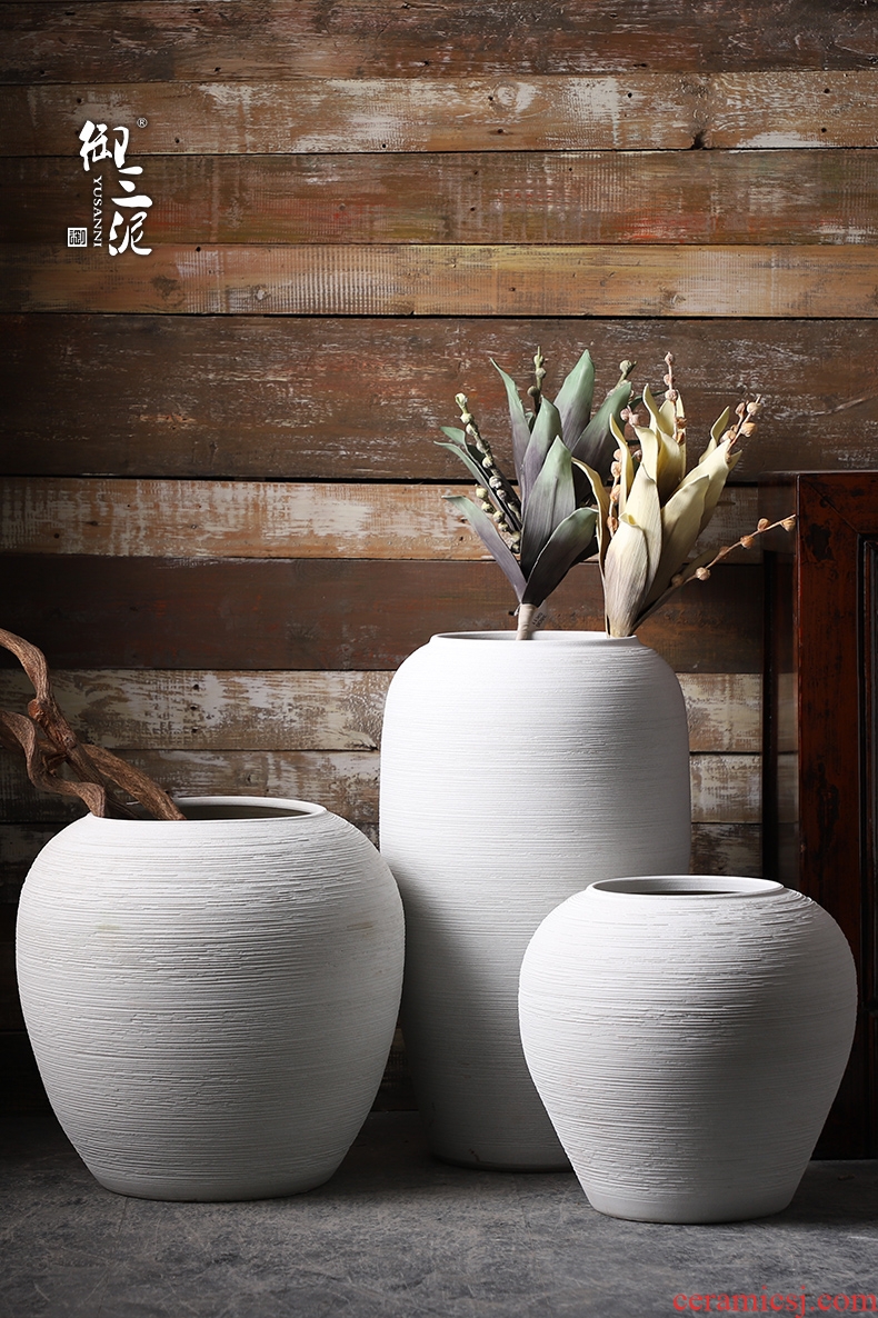Jingdezhen ceramic large Chinese red red glazed pottery porcelain vases manual archaize lang glaze porcelain flower arranging furnishing articles - 570747063703