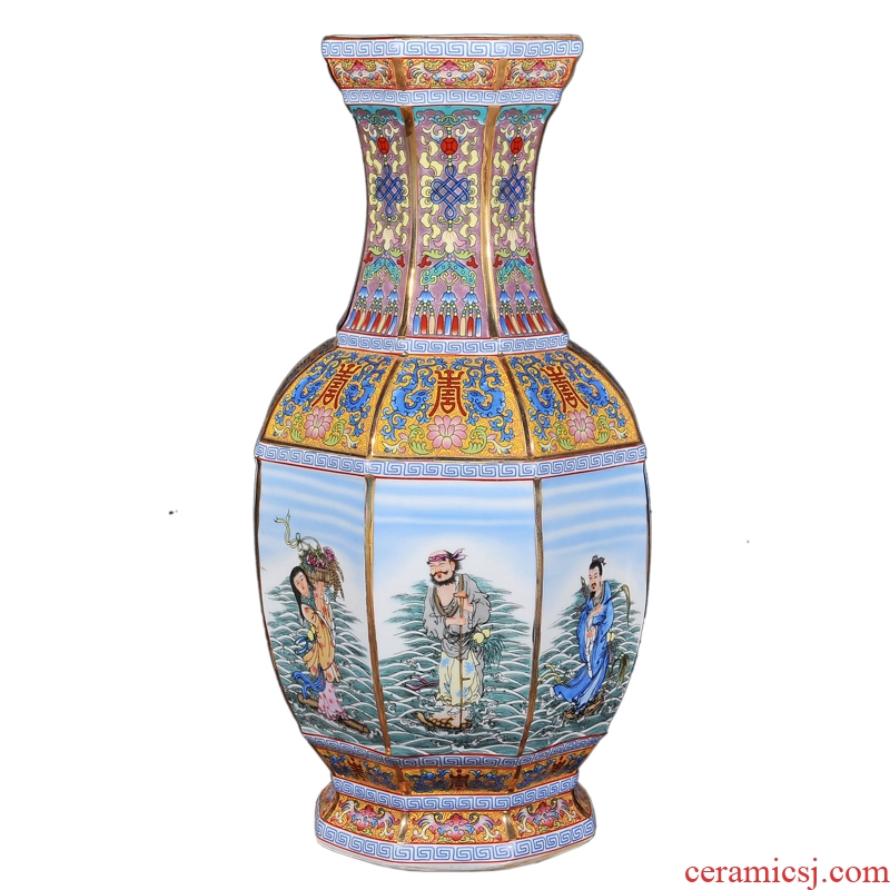 Jingdezhen ceramics antique vase qing qianlong year new classical postmodern sitting room penjing collection