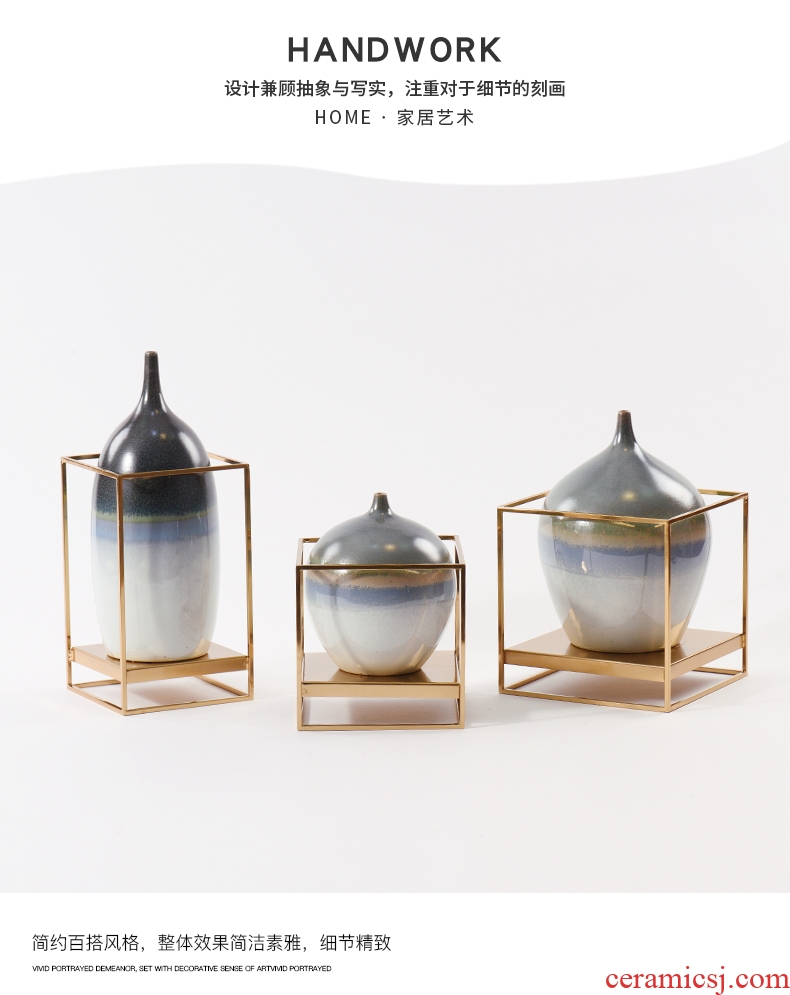 American Chinese drawing modern household ceramic vase restaurant sample room sitting room of large vases, furnishing articles - 572538547873
