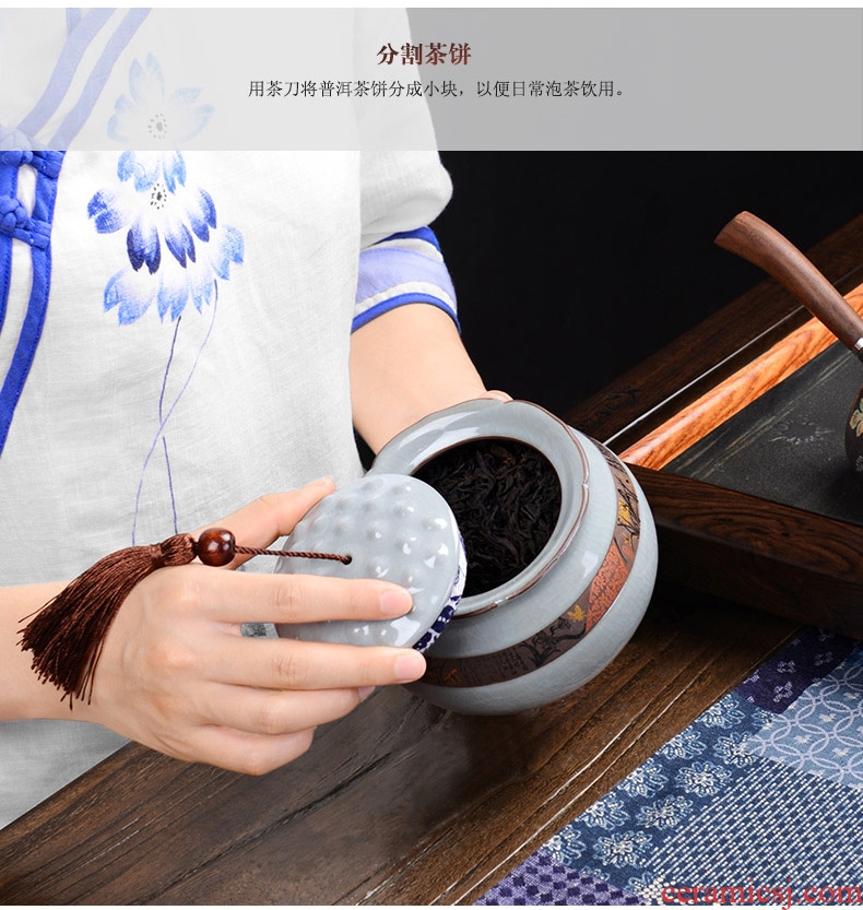 It still fang tea large bucket of pu - erh tea pot seal box elder brother up caddy fixings ceramic household