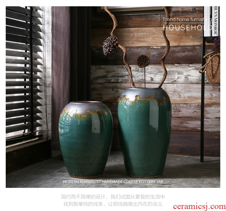 Jingdezhen ceramic celebrity master hand draw more than jiangshan jiao large vases, home decoration villa hotel furnishing articles - 552797721321