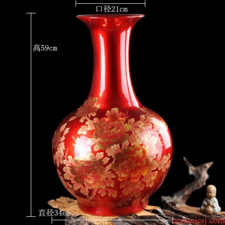 Porcelain of jingdezhen ceramics vase large sitting room place flower arranging restoring ancient ways is rich ancient frame of Chinese style household decorations - 532043627141