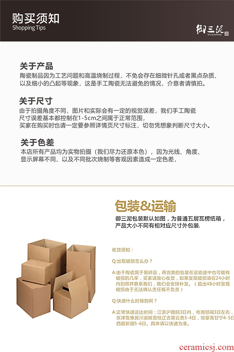 Jingdezhen ceramics colored enamel landing large gourd vases, feng shui living room home furnishing articles - 579446774370