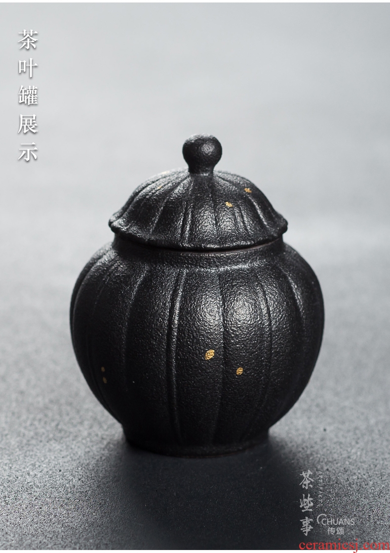 Famed creative coarse pottery kung fu tea set a complete set of restoring ancient ways of household ceramic teapot teacup tea tea ceremony
