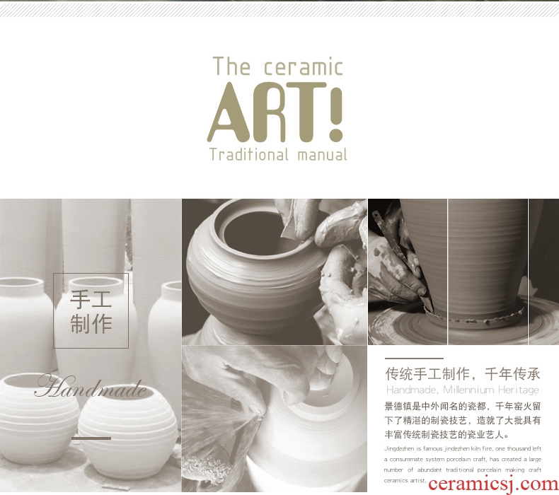 Jingdezhen ceramics colored enamel landing large gourd vases, feng shui living room home furnishing articles - 560410615172