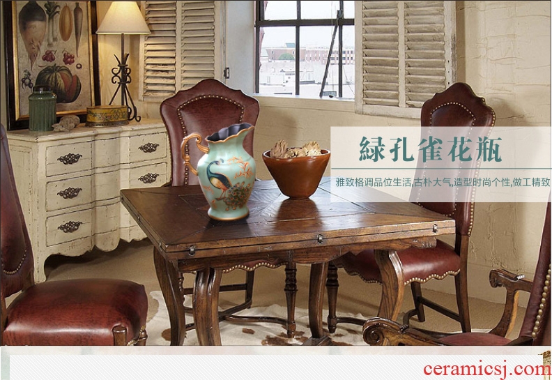 Jingdezhen ceramic I and contracted sitting room of large vase dried flower adornment is placed high creative flower arranging large bottle - 22199731327