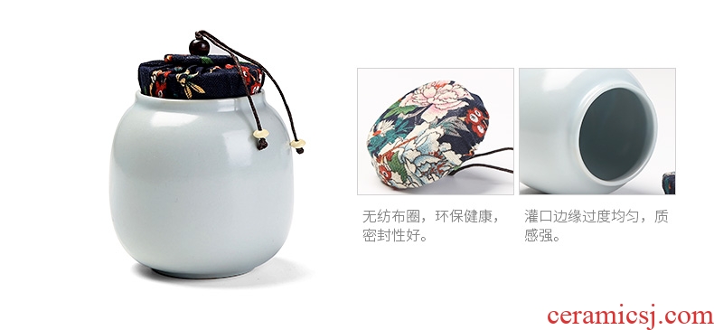 Royal refined your kiln tea pot and tea to save tea ceramic seal box large storage tank is small POTS